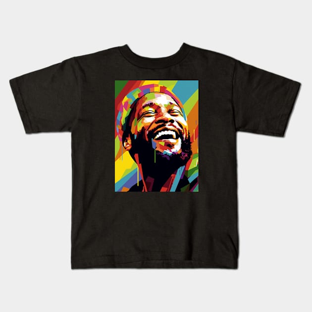 Marvin Gaye Smile Kids T-Shirt by dapkus99